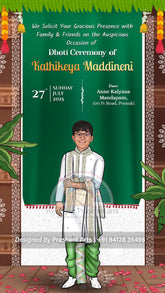 DCP-008 | Premium Dhoti Ceremony Invitation Card